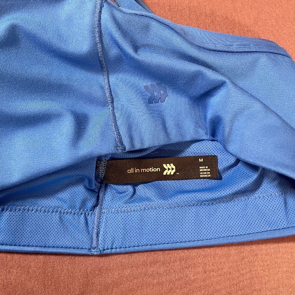 All in Motion Sculpt Asymmetric One Shoulder Sports Bra Blue - Size Medium - NWT - Picture 5 of 5